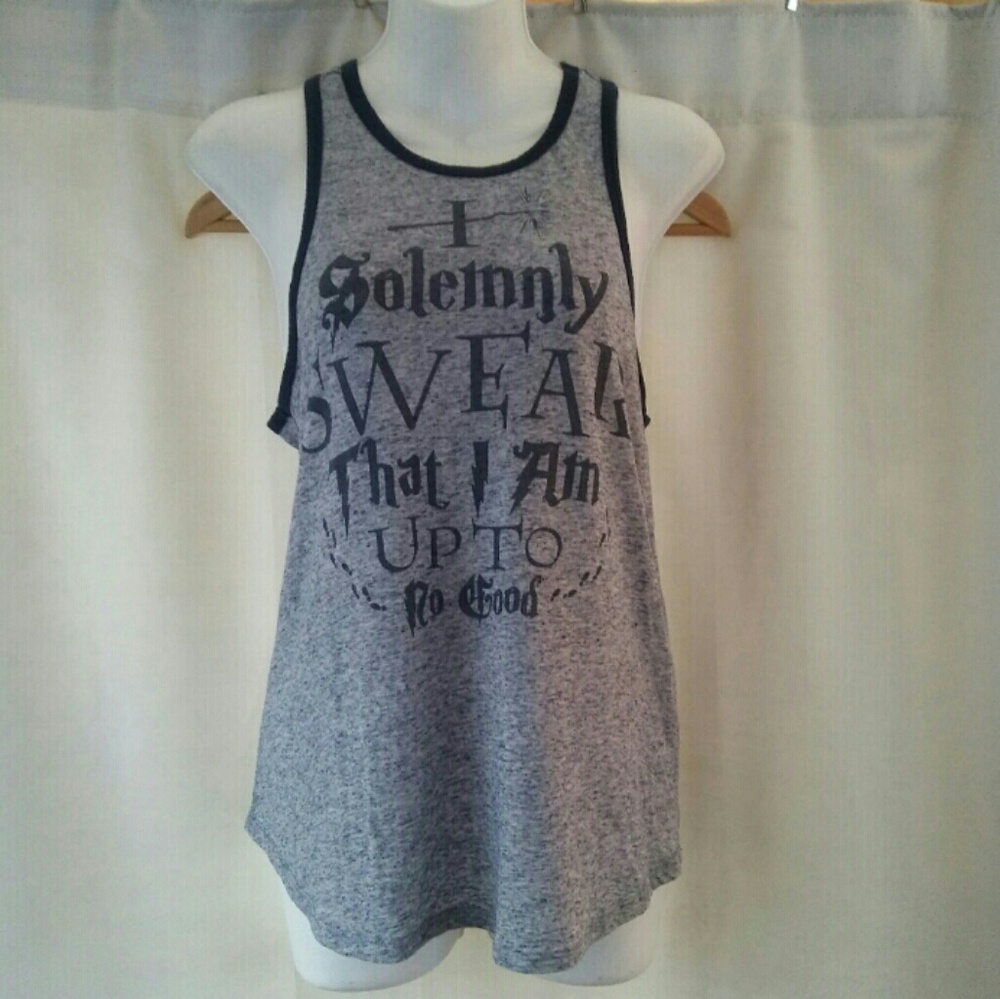 Harry Potter Distresed Graphic Tank Top, L